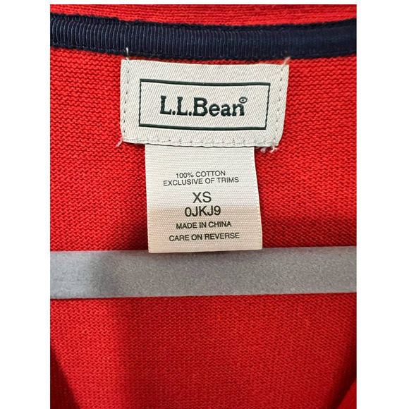 LL Bean Vintage Sleeveless Orange Cardigan Vest - Size XS - Picture 3 of 4
